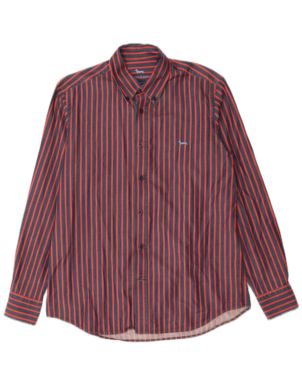 Harmont & Blaine Chemise Regular Fit Homme Large Rouge Rayé Coton
