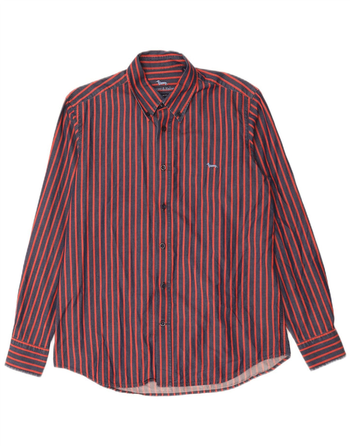 Harmont & Blaine Chemise Regular Fit Homme Large Rouge Rayé Coton