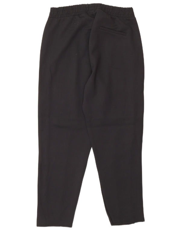 Zara Pantalon De Survêtement Femme UK 12 Medium Noir Colourblock Polyamide