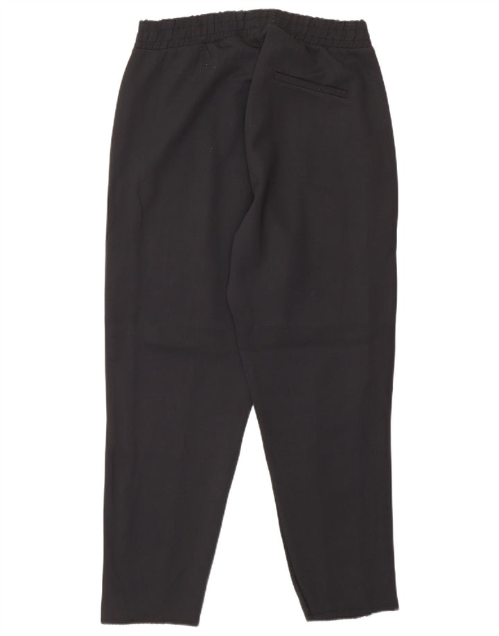 Zara Pantalon De Survêtement Femme UK 12 Medium Noir Colourblock Polyamide