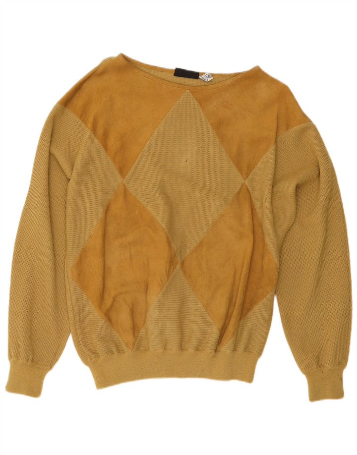 De Pletrl Pull col bateau en daim pour homme Beige moyen Argyle/Diamant