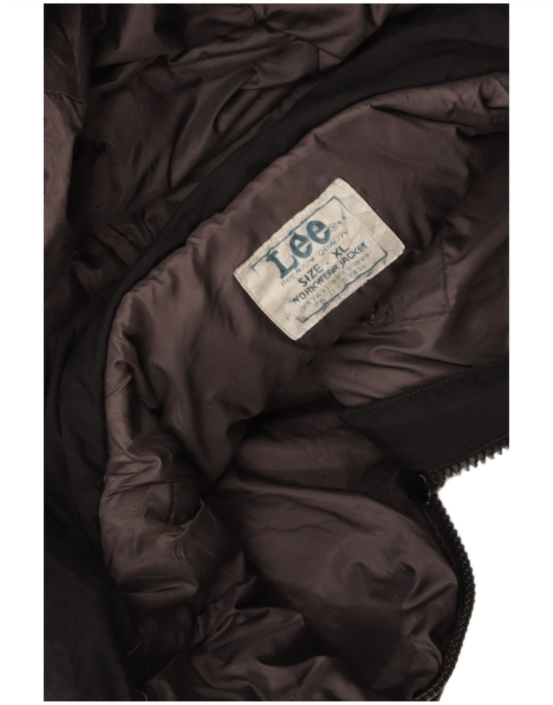 LEE Mens Hooded Padded Jacket UK 42 XL Black Nylon