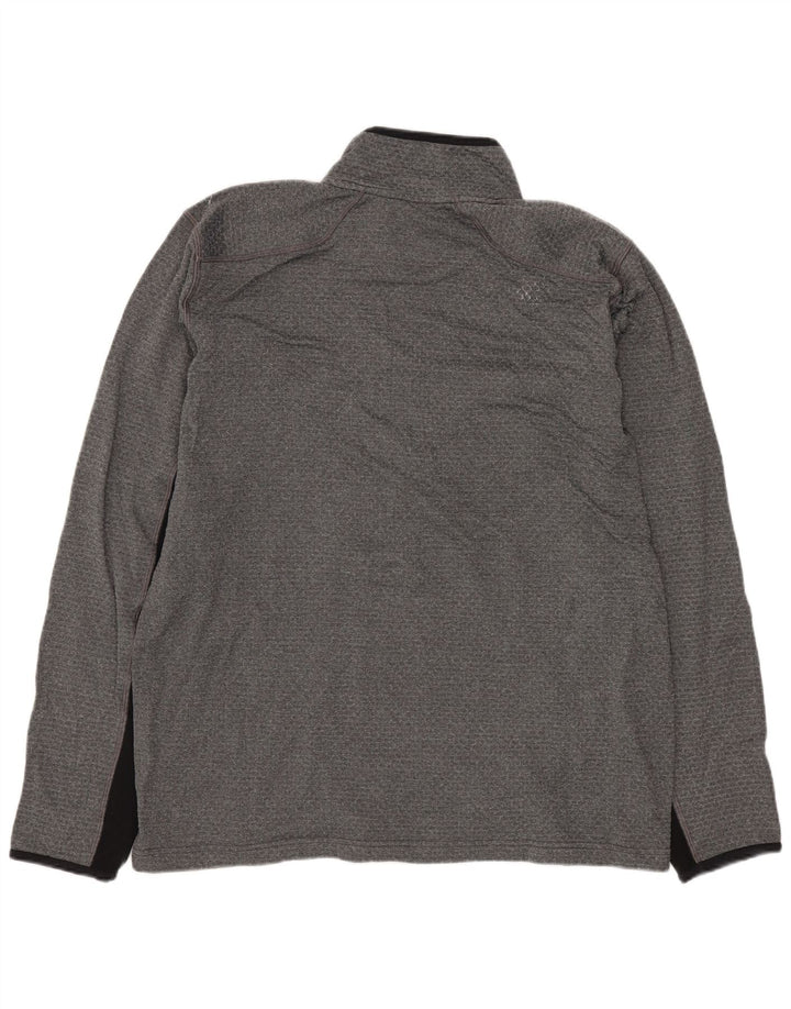 NIKE Haut de Survêtement Dri Fit Zip Neck pour Homme Gris Moyen Colorblock