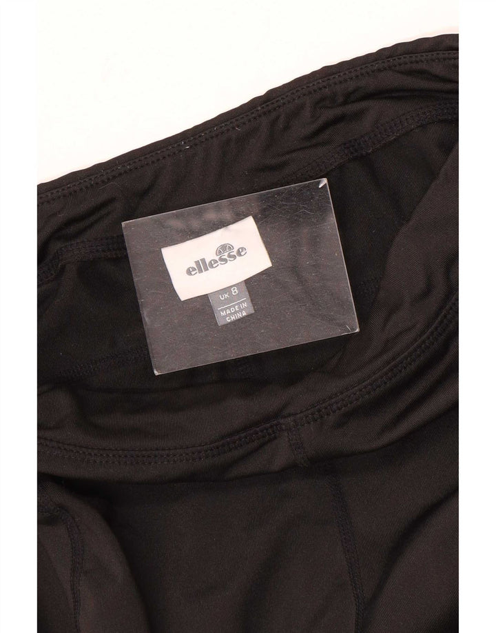 Ellesse Legging Capri Femme UK 8 Petit Noir