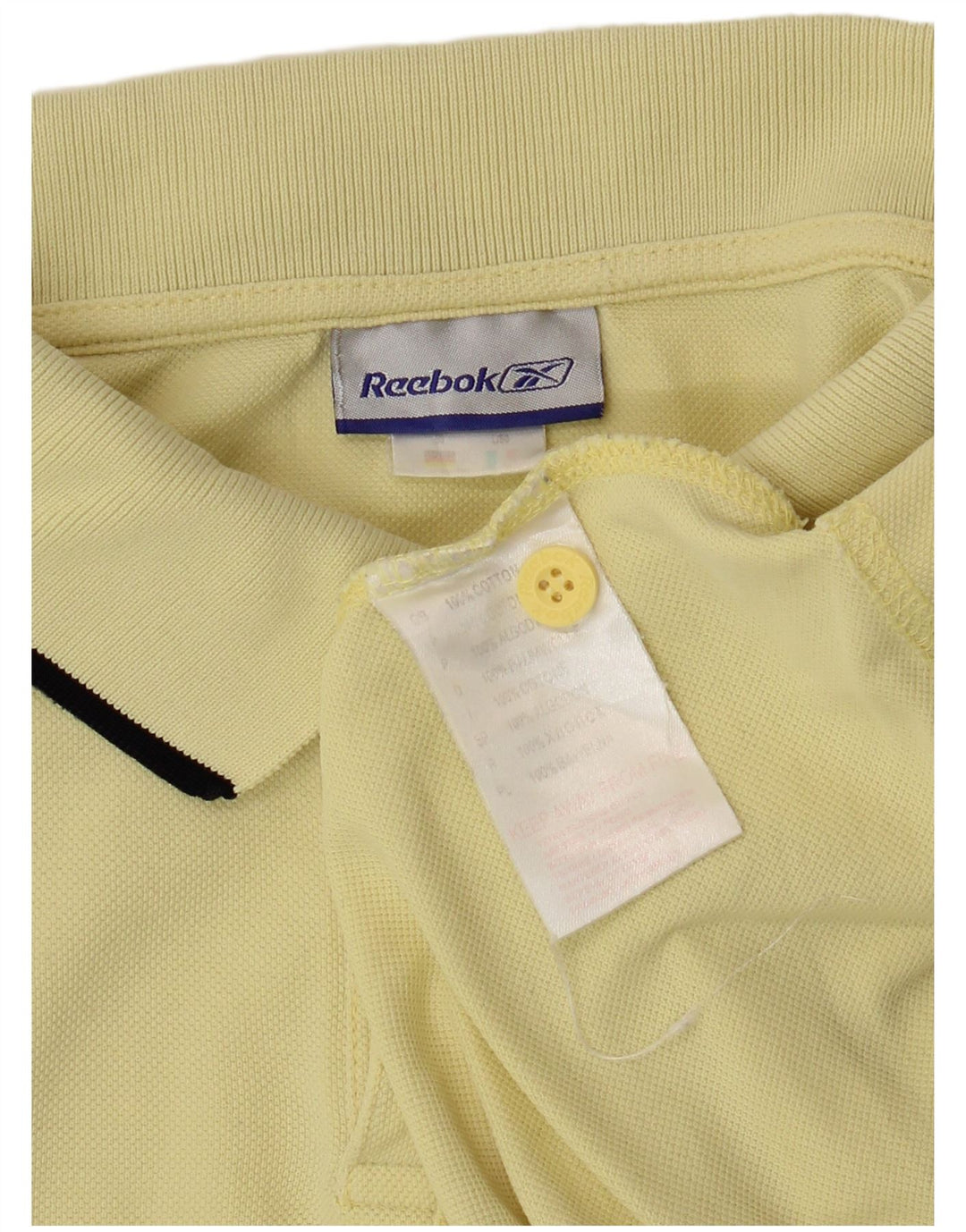 REEBOK Polo Homme Jaune Moyen Coton