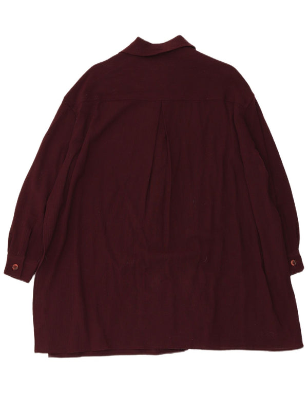 Gigli Robe chemise surdimensionnée à manches longues pour femme UK 10 Petite viscose marron
