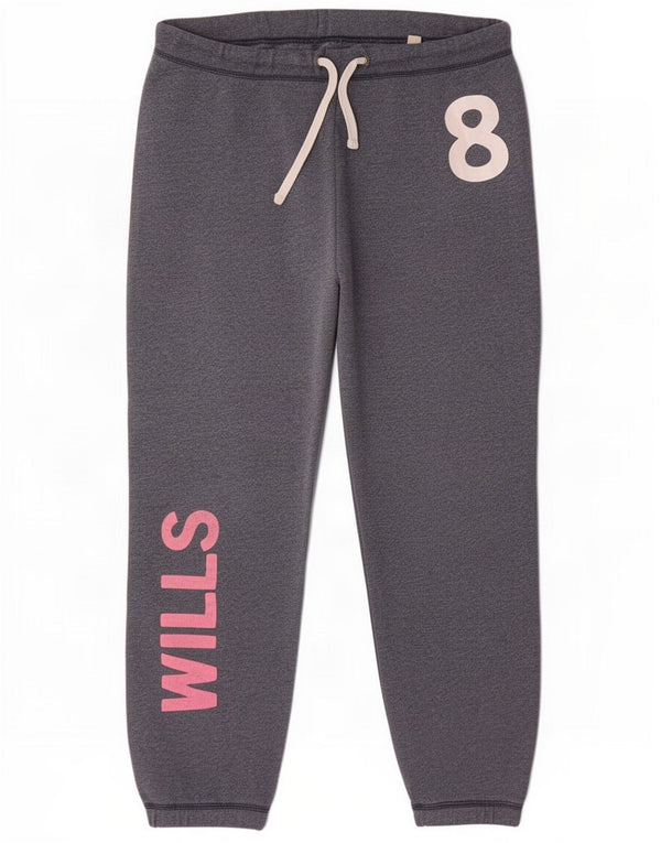 Jack Wills Pantalon de survêtement graphique pour femme Joggers UK 14 Large Bleu