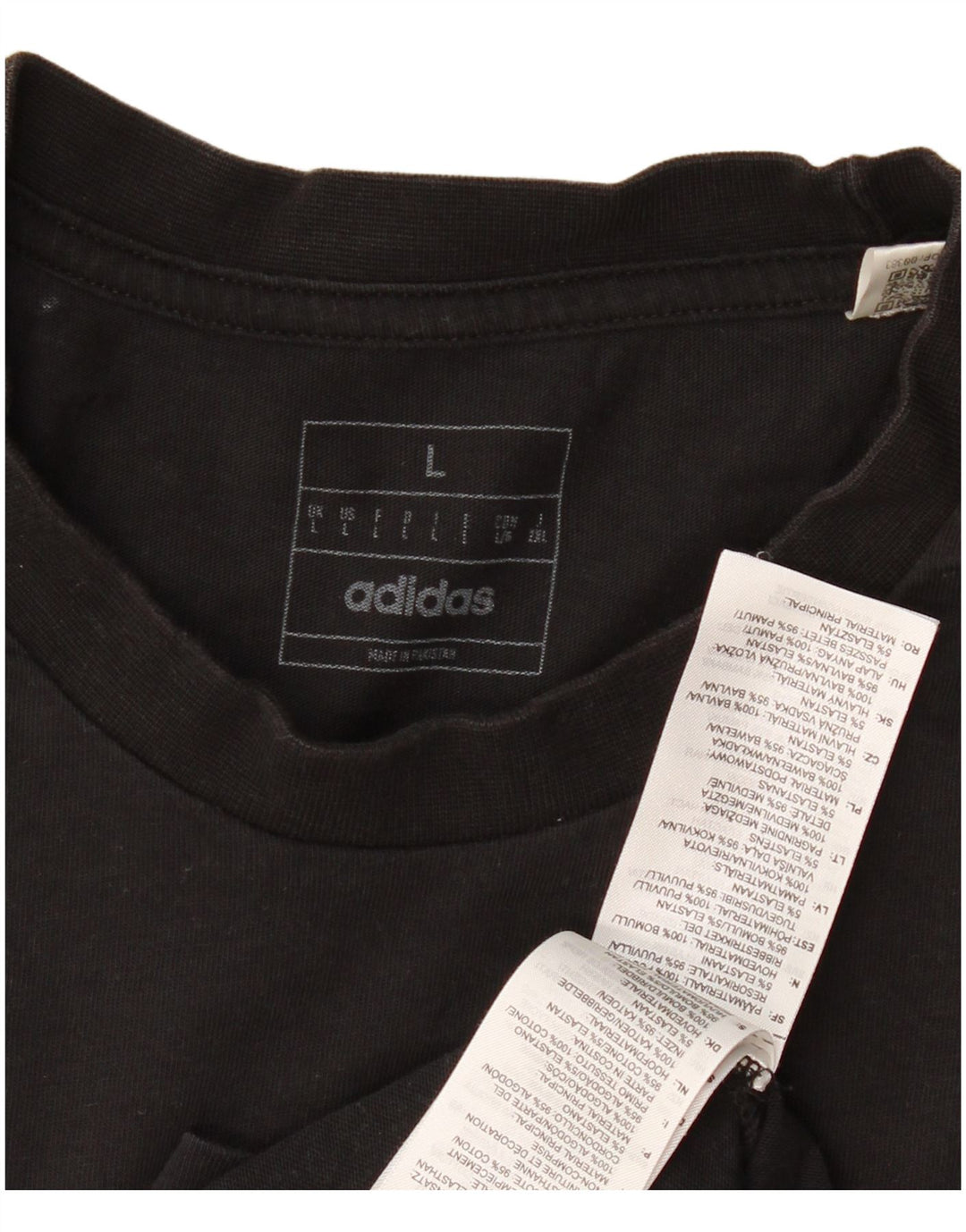 Adidas T-shirt graphique pour hommes, grand, en coton noir