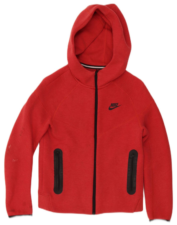 Nike Garçon Zip Sweat à capuche 10-11 ans Coton Rouge Moyen