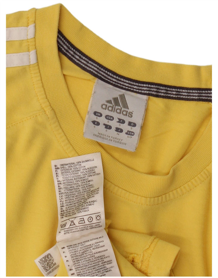 Adidas T-Shirt Homme Haut Petit Jaune Coton