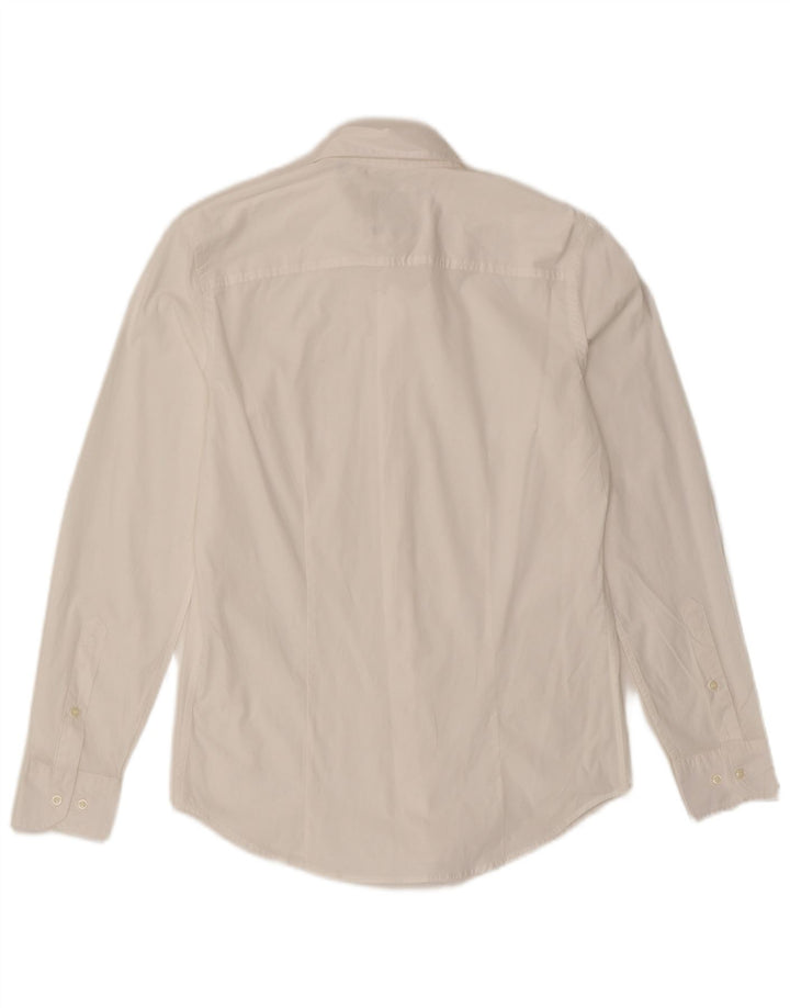 Sisley Chemise Slim Fit Homme Taille 40 15 3/4 Moyen Blanc
