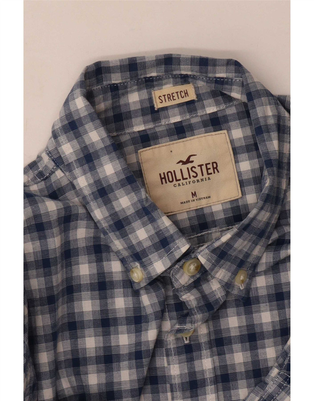 Hollister Chemise Homme Bleu Moyen Carreaux