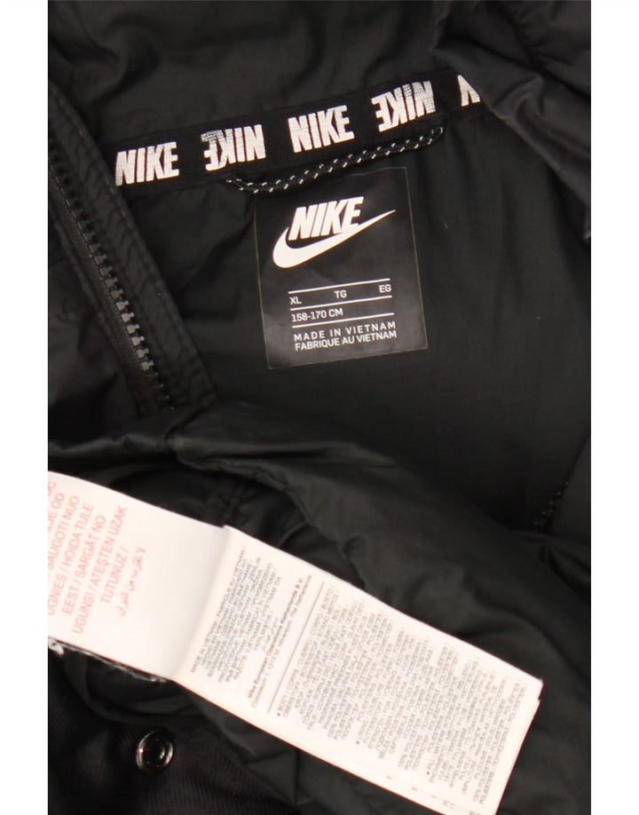 Nike Veste matelassée à capuche pour garçon 13-14 ans XL Noir Polyester