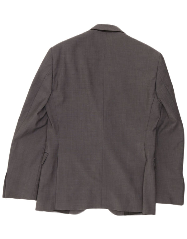 Calvin Klein Veste blazer à 2 boutons pour homme IT 46 Petit Gris Polyester