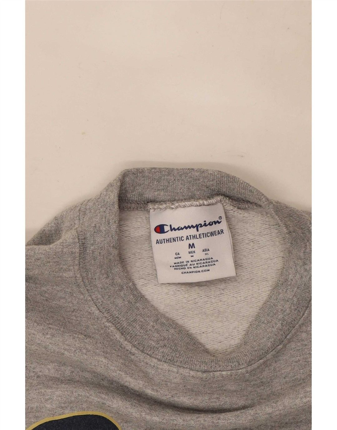 Champion Sweat-Shirt Graphique Homme Gris Moyen Moucheté