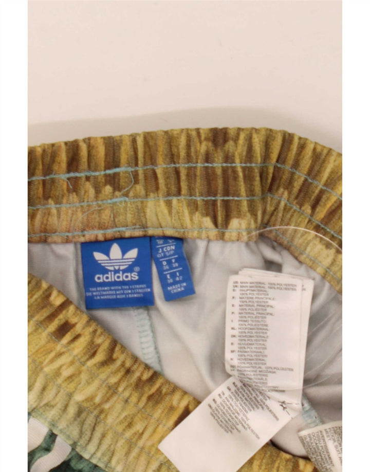 Adidas Short de sport à motif abstrait pour femme UK 10 Small Multicolore