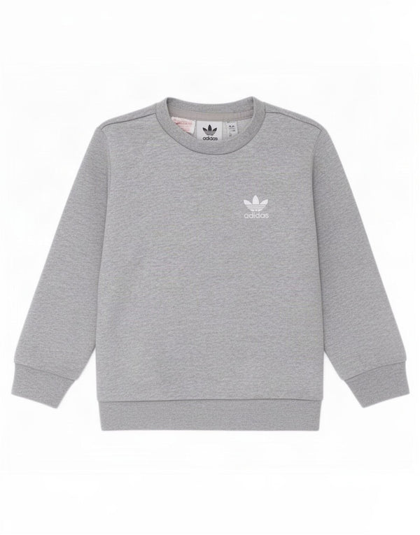 Adidas Sweat-Shirt Garçon 2-3 Ans Gris Coton