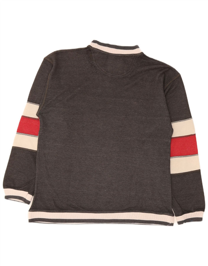 North Pole Sweat-Shirt Graphique Homme Gris Moyen Colourblock
