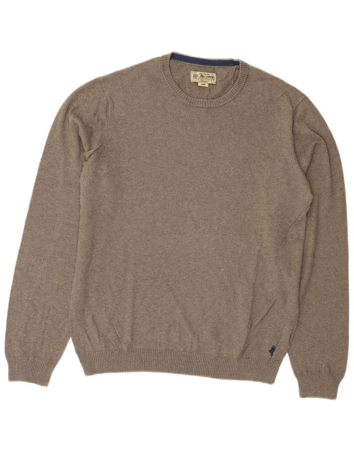 MARLBORO CLASSICS Pull col rond homme XL gris coton