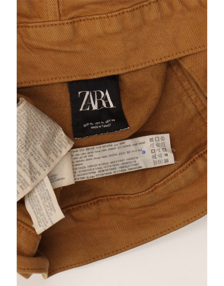 Zara Veste en jean pour homme UK 42 XL Marron Lyocell