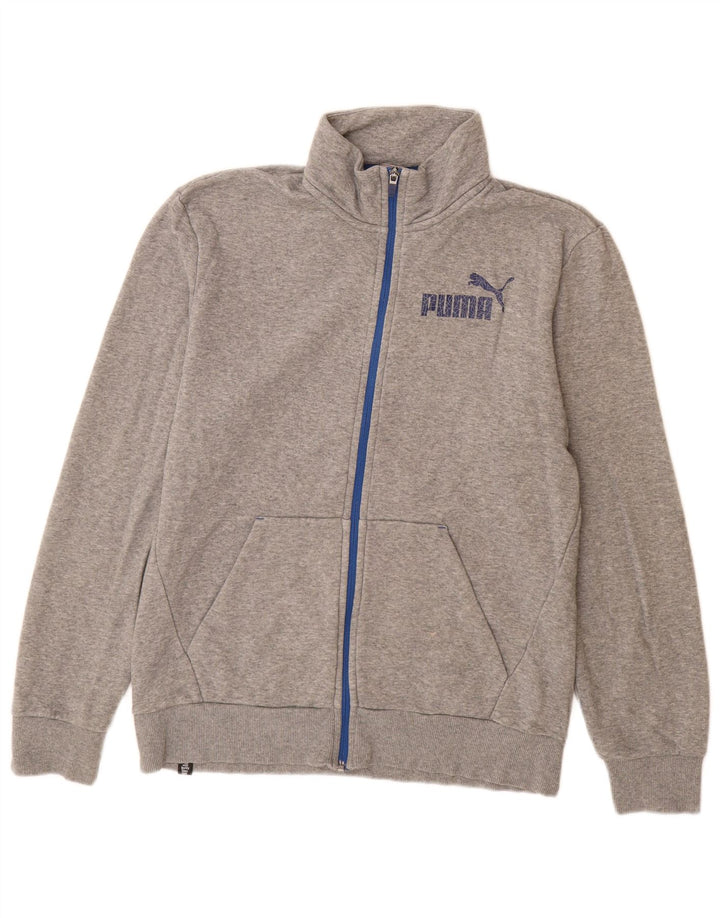 Puma Veste de Survêtement Graphique Homme Gris Moyen Chiné Coton