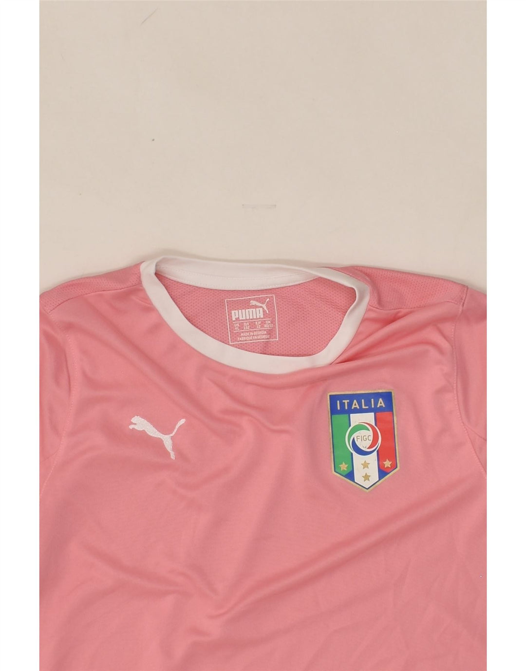 PUMA Girls T-Shirt Top 11-12 Years Large Pink Polyester | Vintage Puma | Thrift | Second-Hand Puma | Used Clothing | Messina Hembry 