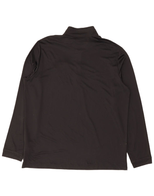 Adidas Haut à col zippé à manches longues XL Noir Polyester