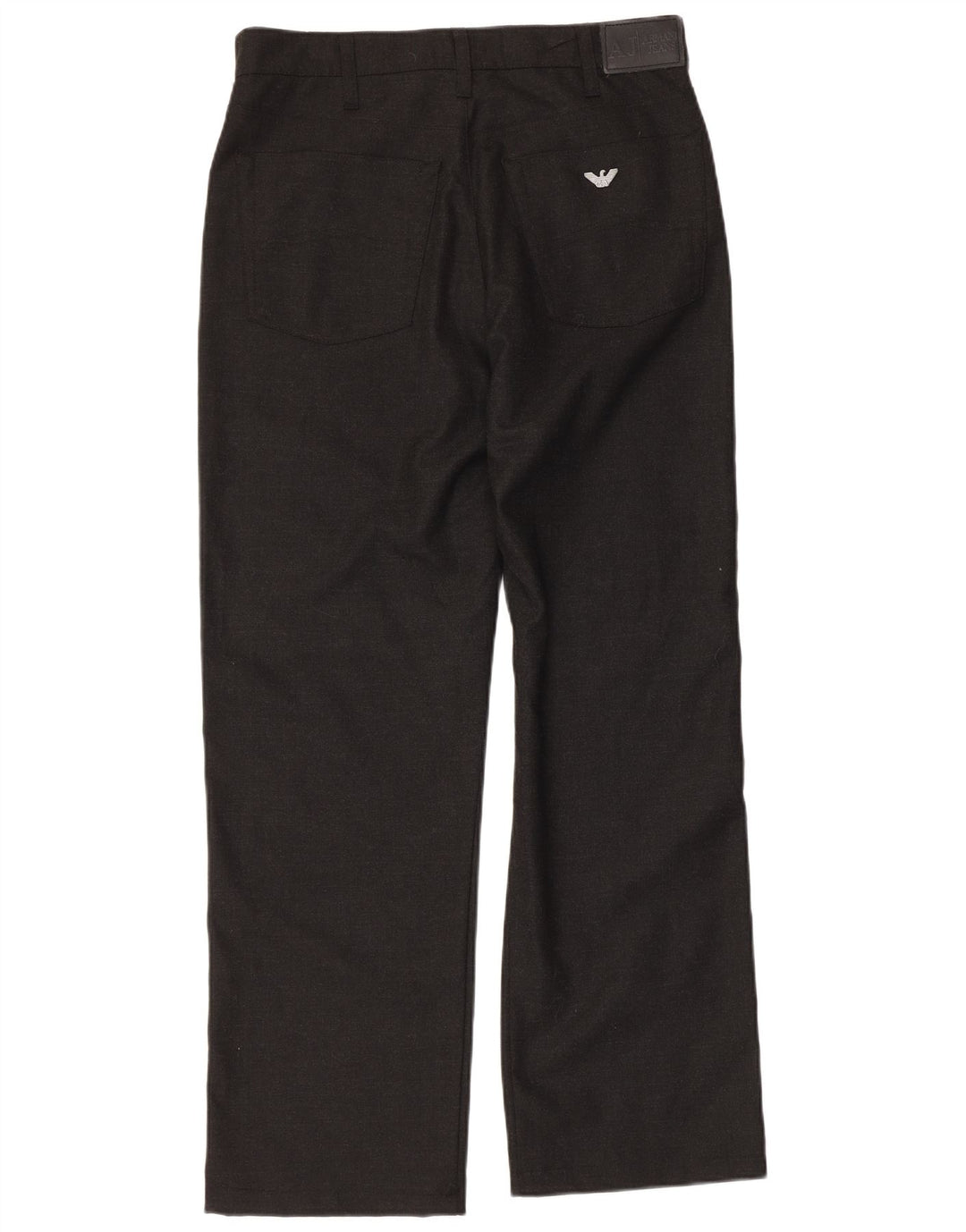 Armani Pantalon décontracté droit pour homme W33 L29 Noir Polyester