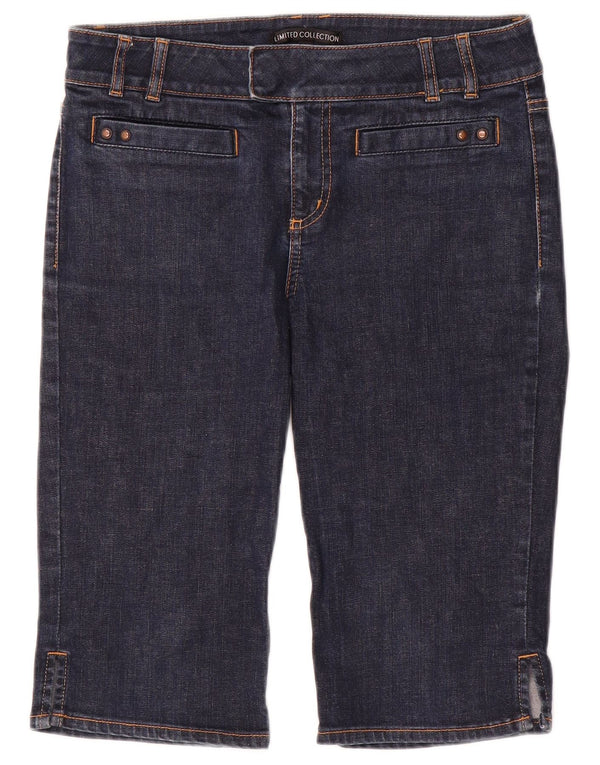 Marks & Spencer Bermuda en jean pour femme UK 8 Small W30 Bleu marine Coton