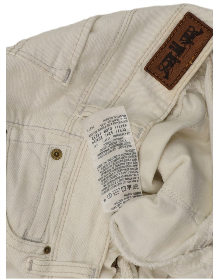 Levi's Jean Slim 571 Femme W28 L30 Coton Blanc