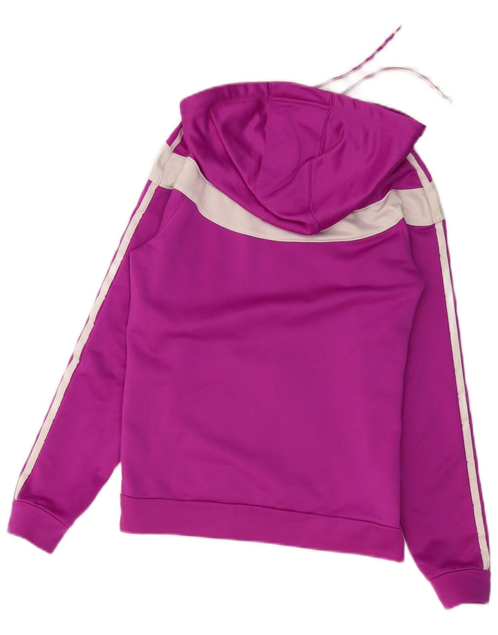 ADIDAS Pull à capuche zippé pour femme UK 8/10 Petit Violet Colourblock