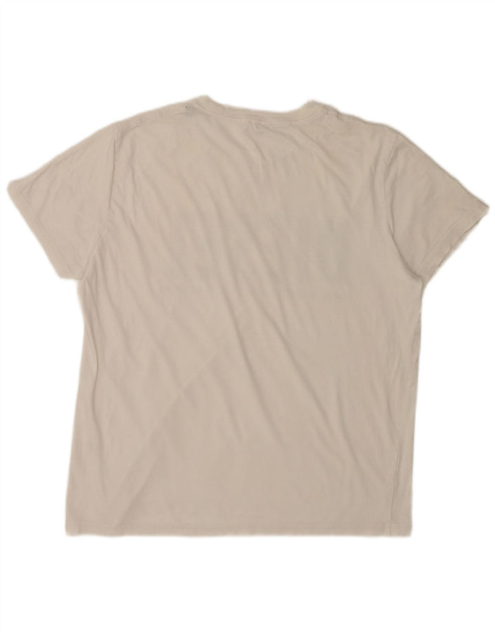 Diesel T-Shirt Graphique Homme Large Blanc Cassé