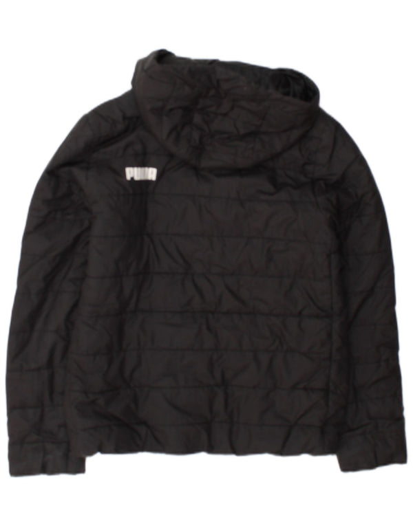 Puma Veste matelassée à capuche garçon 11-12 ans Noir Polyester