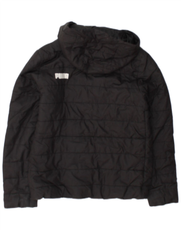 Puma Veste matelassée à capuche garçon 11-12 ans Noir Polyester