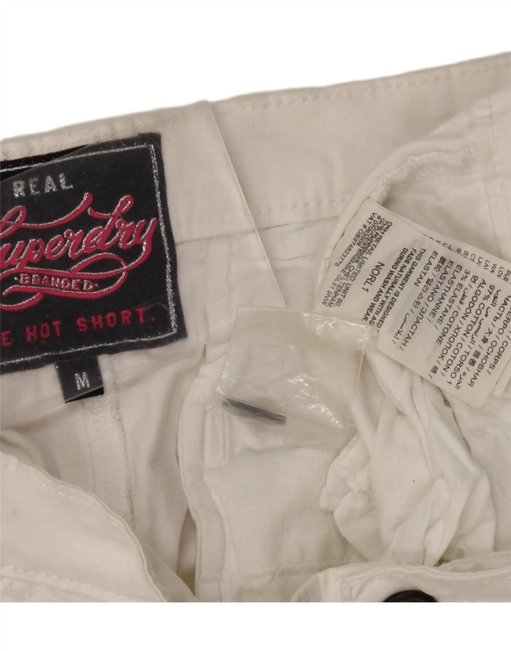 Superdry Short Chino Femme Medium W34 Coton Blanc