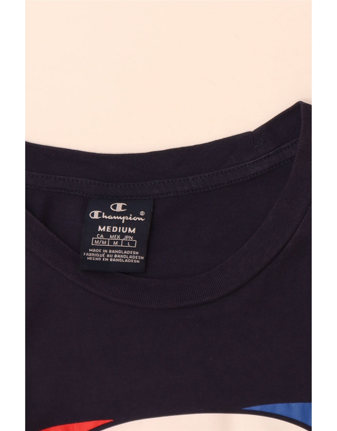 Champion T-Shirt Graphique Homme Bleu Marine Moyen
