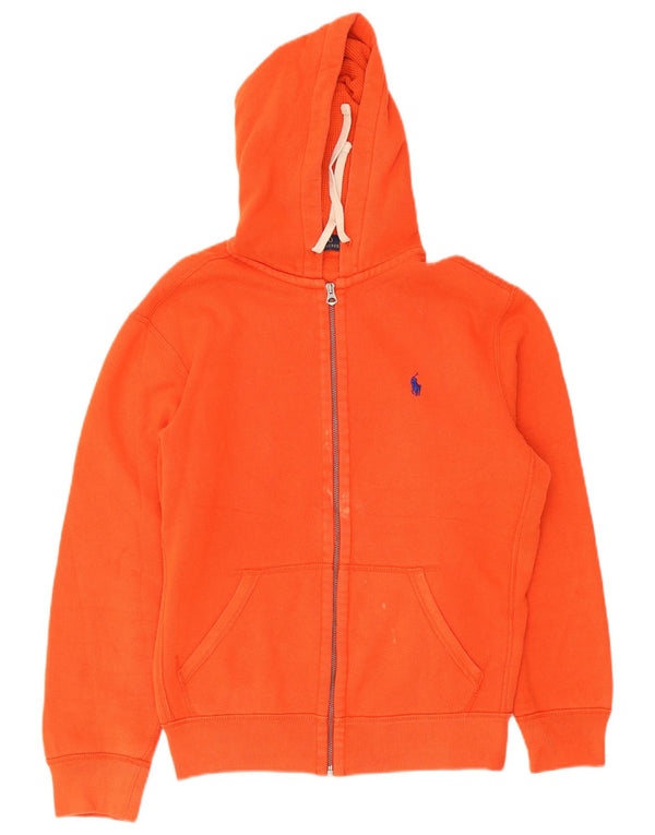 Polo Ralph Lauren Pull à capuche zippé pour homme en coton orange moyen