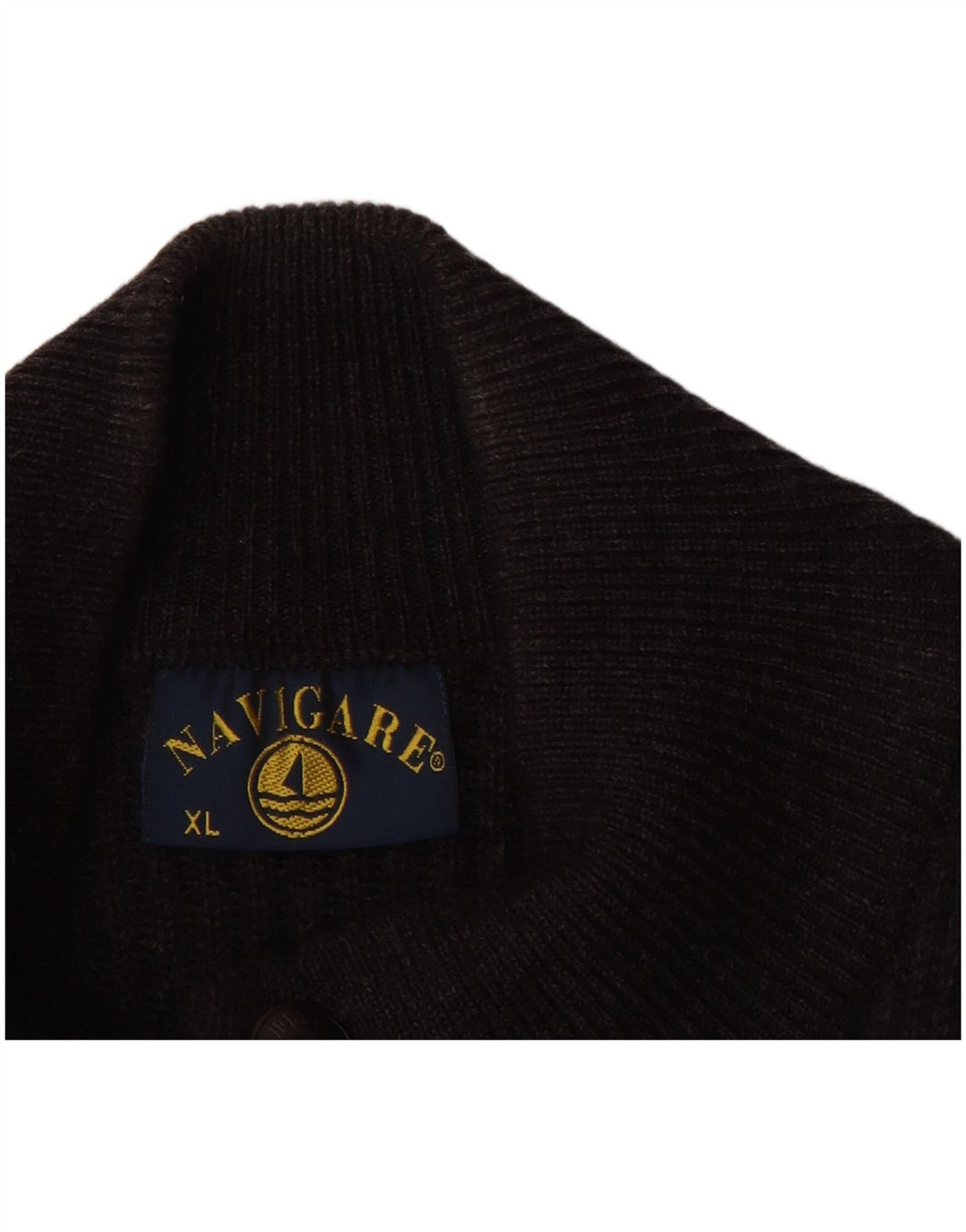 NAVIGARE Pull Cardigan Homme XL Laine Noir