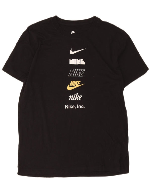 Nike T-shirt graphique pour homme en coton noir Taille L