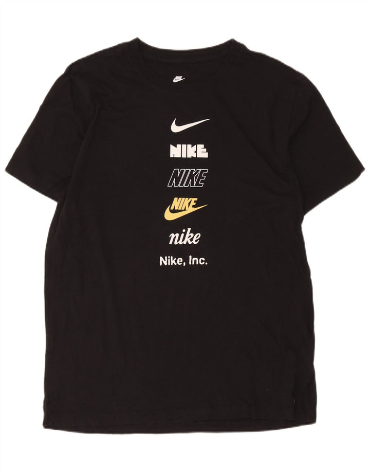 Nike T-shirt graphique pour homme en coton noir Taille L