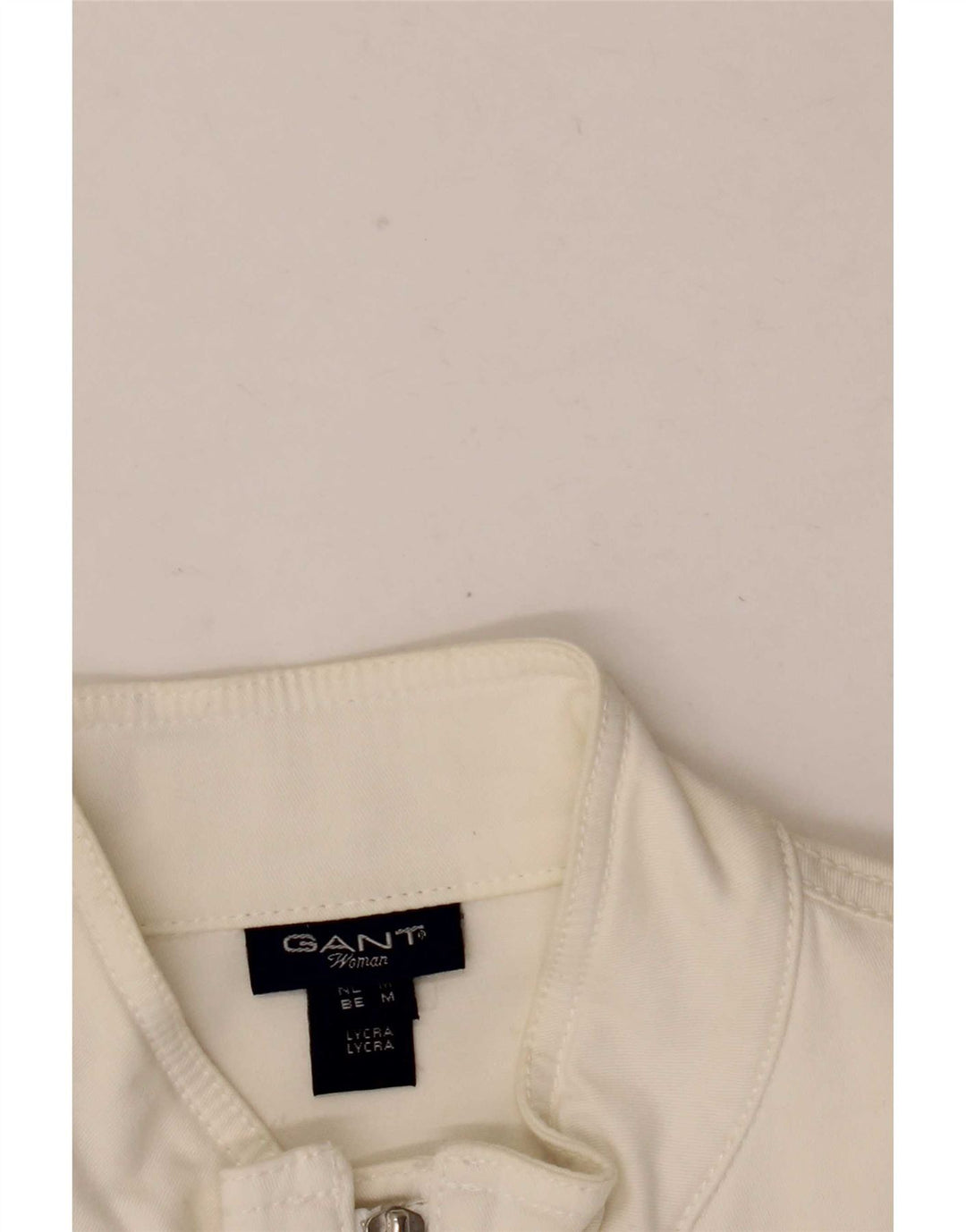 Gant Womens Bomber Jacket UK 12 Moyen Blanc Coton