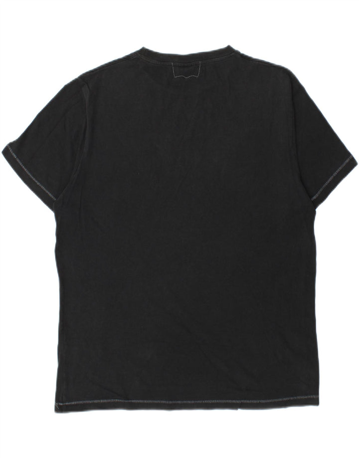 LEVI'S Mens Graphic T-Shirt Top Medium Black Cotton Vintage Levi's and Second-Hand Levi's from Messina Hembry 