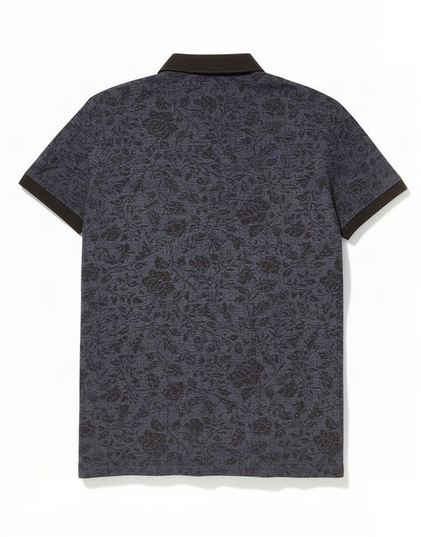 Hugo Boss Polo Homme Bleu Marine Moyen Coton Floral