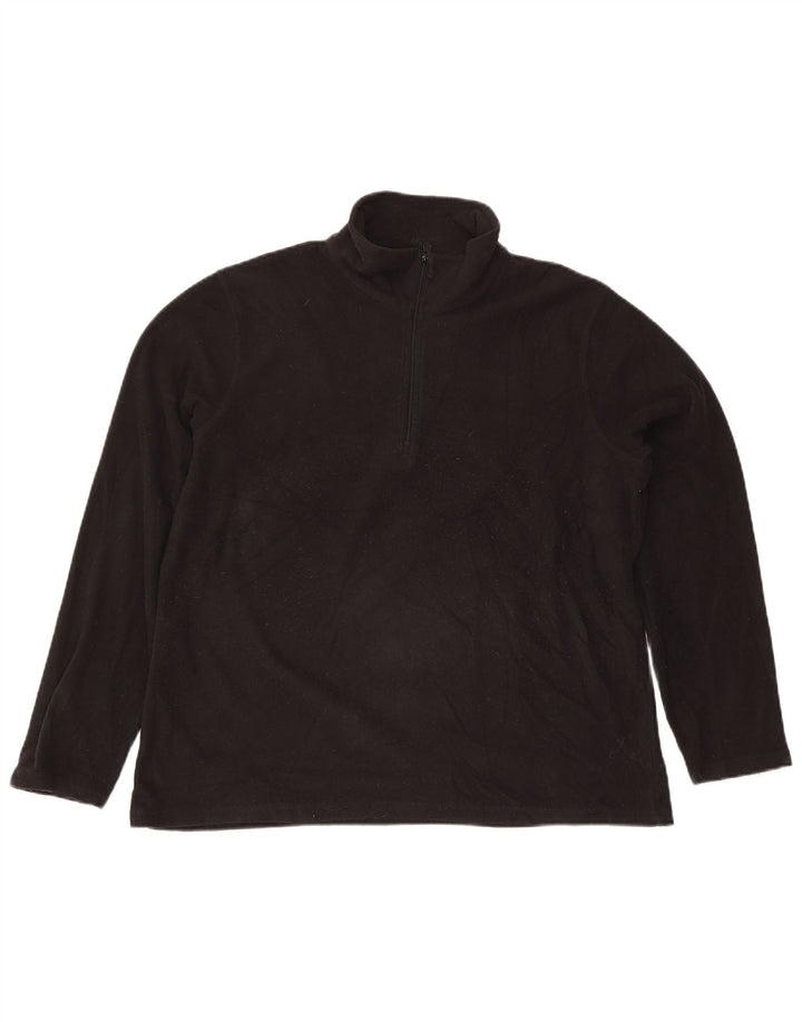 Mountain Warehouse Pull polaire à col zippé pour homme XL Noir Polyester
