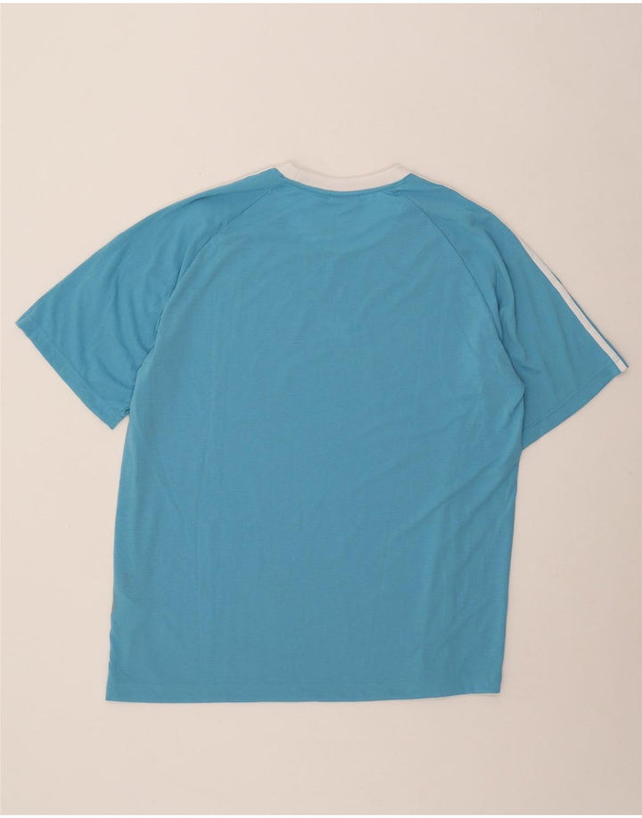 Adidas T-Shirt Homme Top 2XL Bleu Rayé Polyester