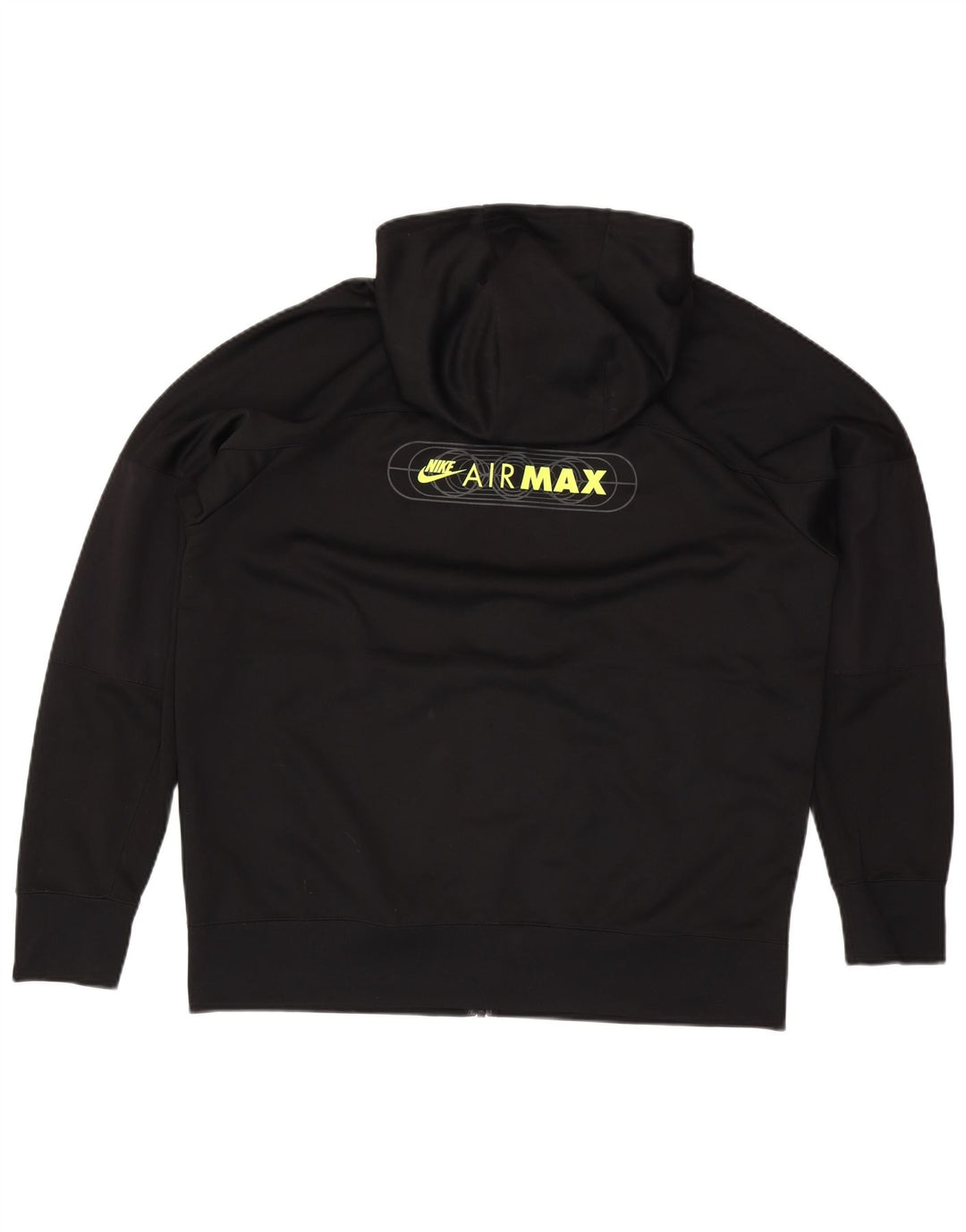 Nike Pull à capuche zippé graphique pour homme XL Noir Polyester
