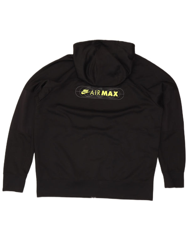 Nike Pull à capuche zippé graphique pour homme XL Noir Polyester