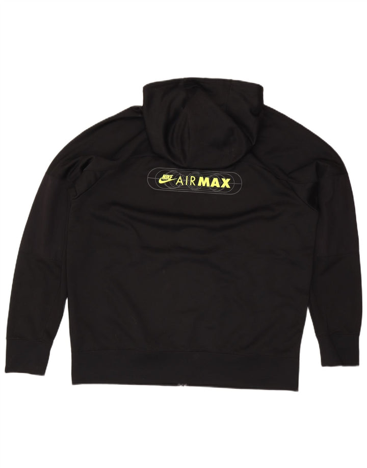Nike Pull à capuche zippé graphique pour homme XL Noir Polyester