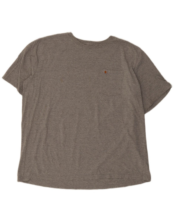 CARHARTT T-Shirt coupe décontractée pour hommes, haut 3XL en coton gris