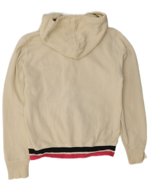 Champion Pull à capuche zippé graphique pour femme UK 10 Small Off White